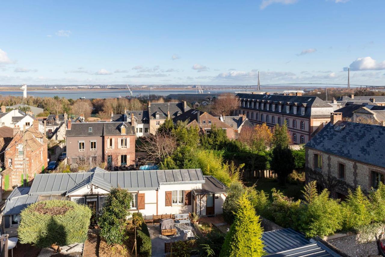 La-Haut - 3 Panorama Of The Estuary - City Center 翁弗勒尔 外观 照片